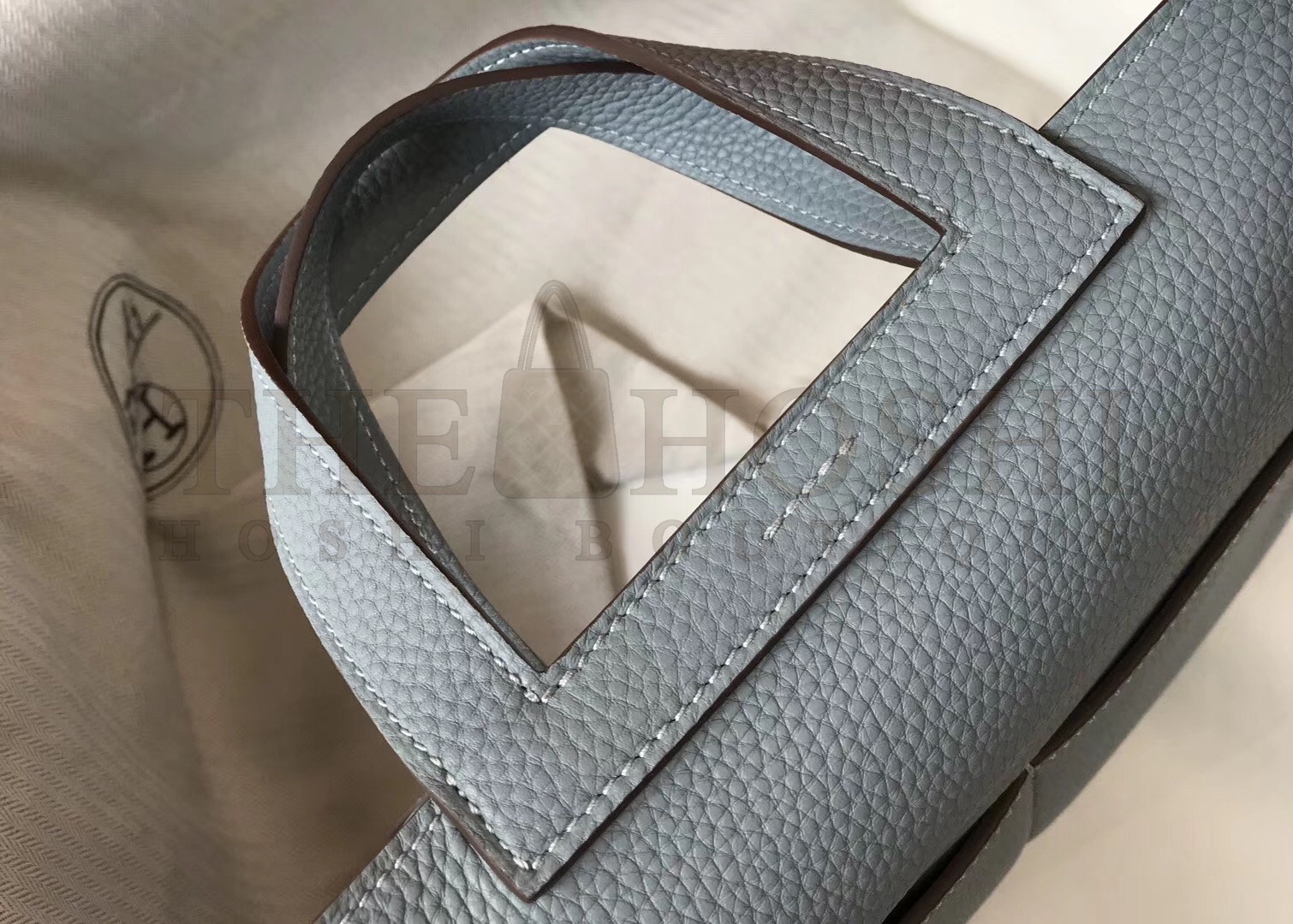 H**me5 Halzan 31cm Bag In Blue Lin Clemence Leather Master Quality