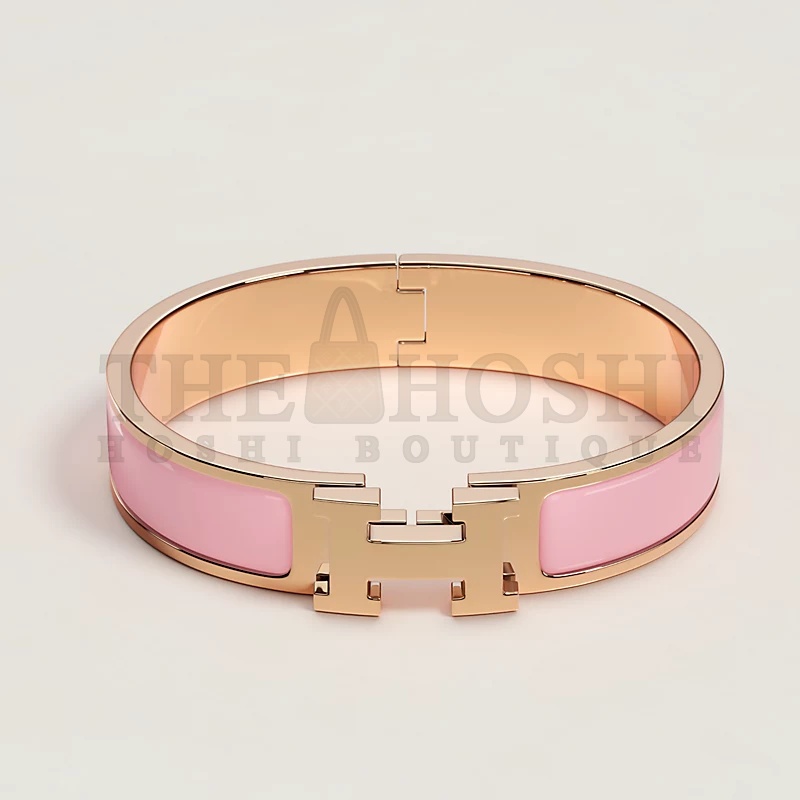 H**me5 Clic H bracelet, Pink Enamel, Rose Gold Master Quality