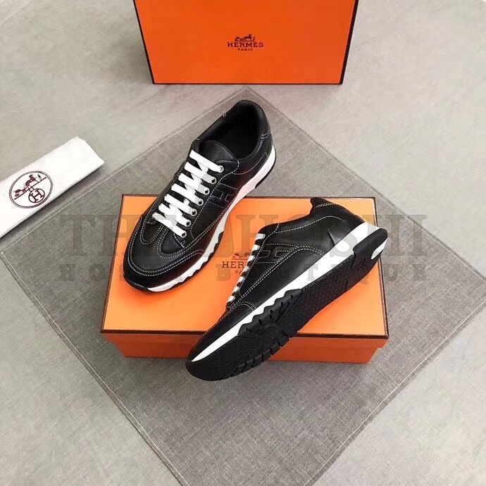 H**me5 Trail Sneakers In Noir Calfskin Leather Master Quality