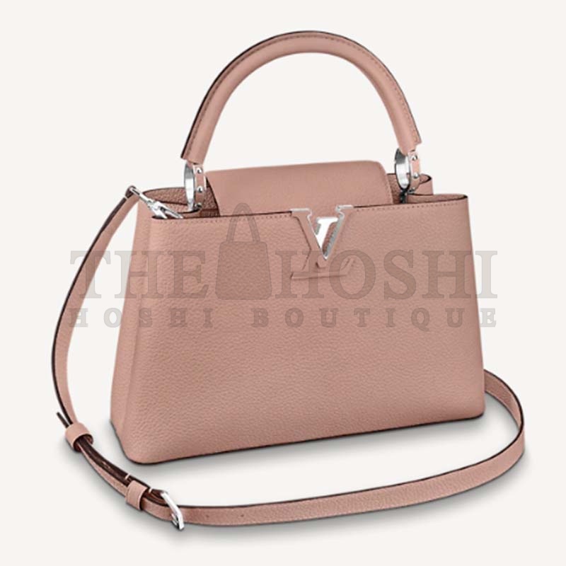 L0vis Vvtt0n LV Women Capucines MM Handbag Magnolia Pink Taurillon Leather Master Quality