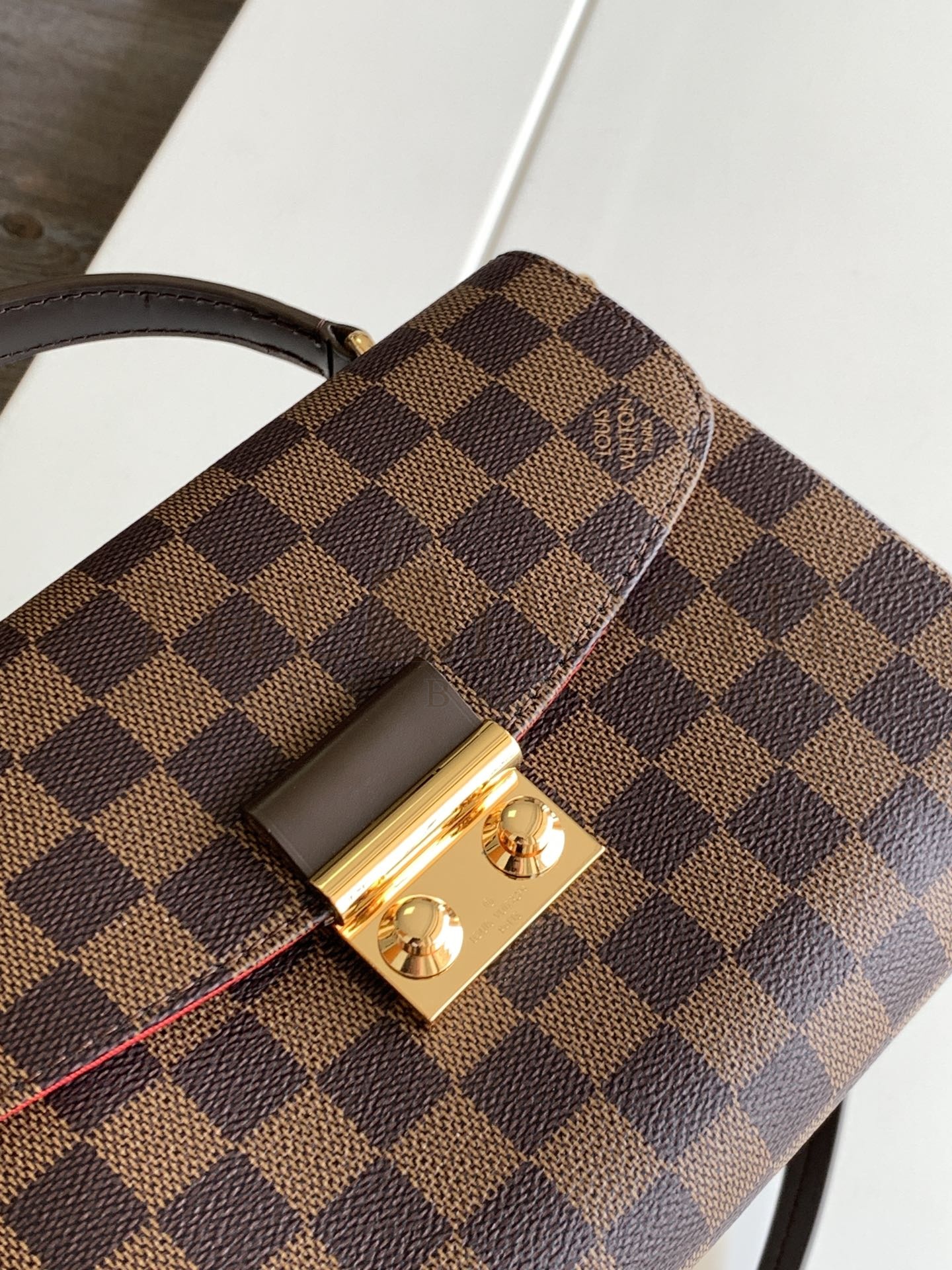 L0vis Vvtt0n LV Women Croisette Brown Damier Ébène Canvas Satchel N53000 Master Quality