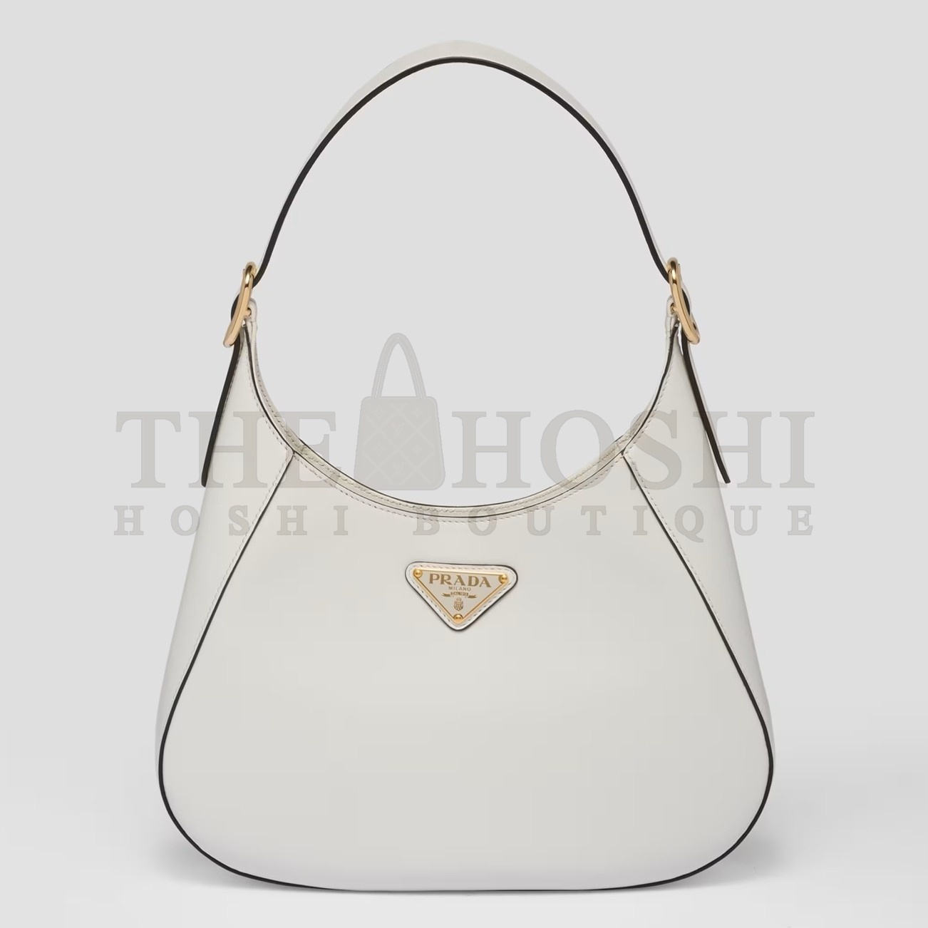 Pra*a Shoulder Bag in White Leather Master Quality