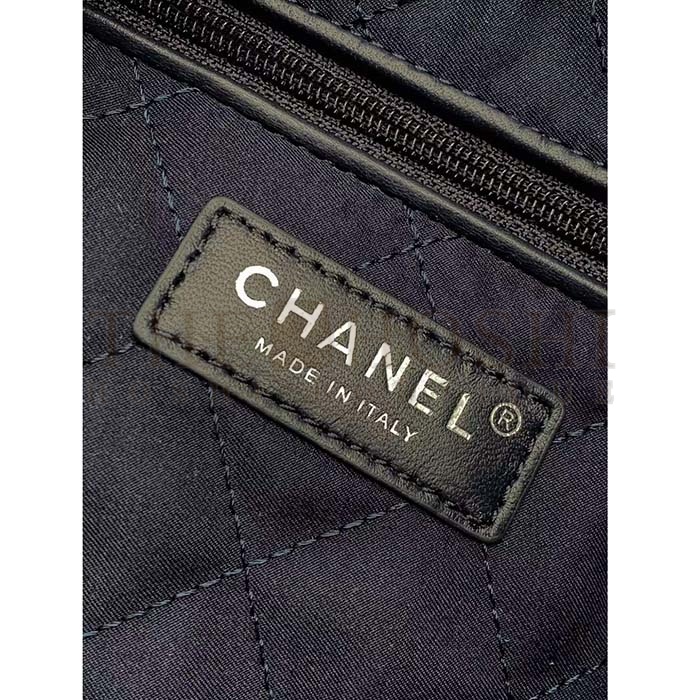 Ch**el Women CC 22  Handbag Stitched Denim Silver Metal Blue 20cm and 36cm Master Quality