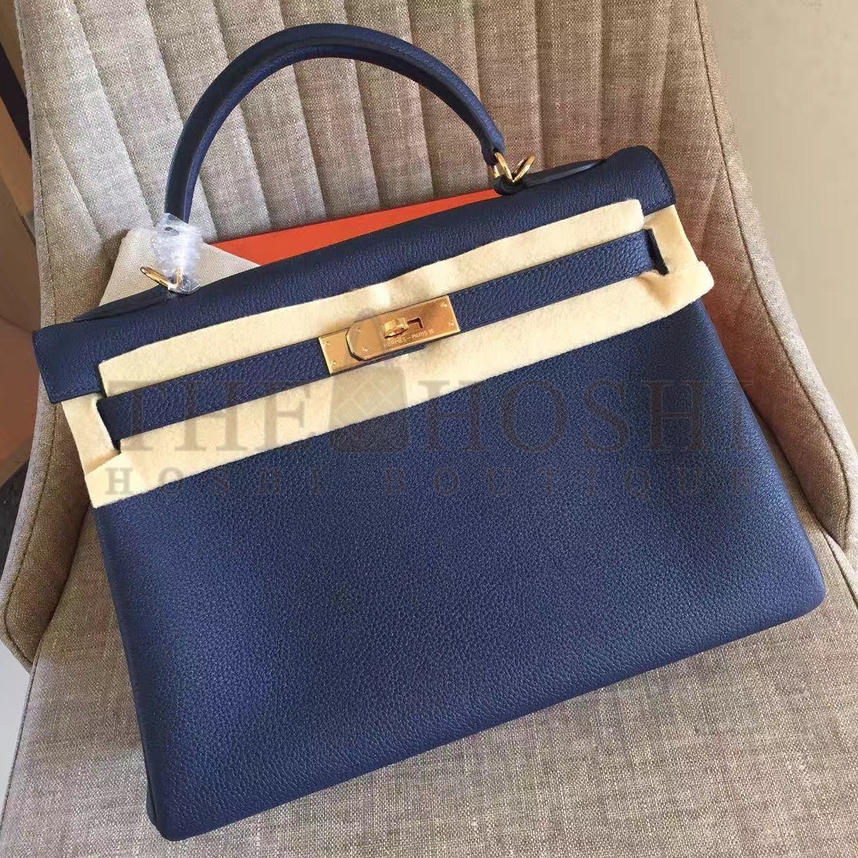 H**me5 Sapphire Clemence Kelly Retourne 32cm Handmade Bag Master Quality