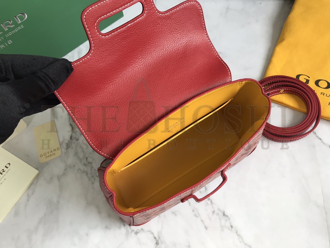 G09ard Mini Saigon Bag Red Leather Wooden Handle 20x14.5x9cm Master Quality