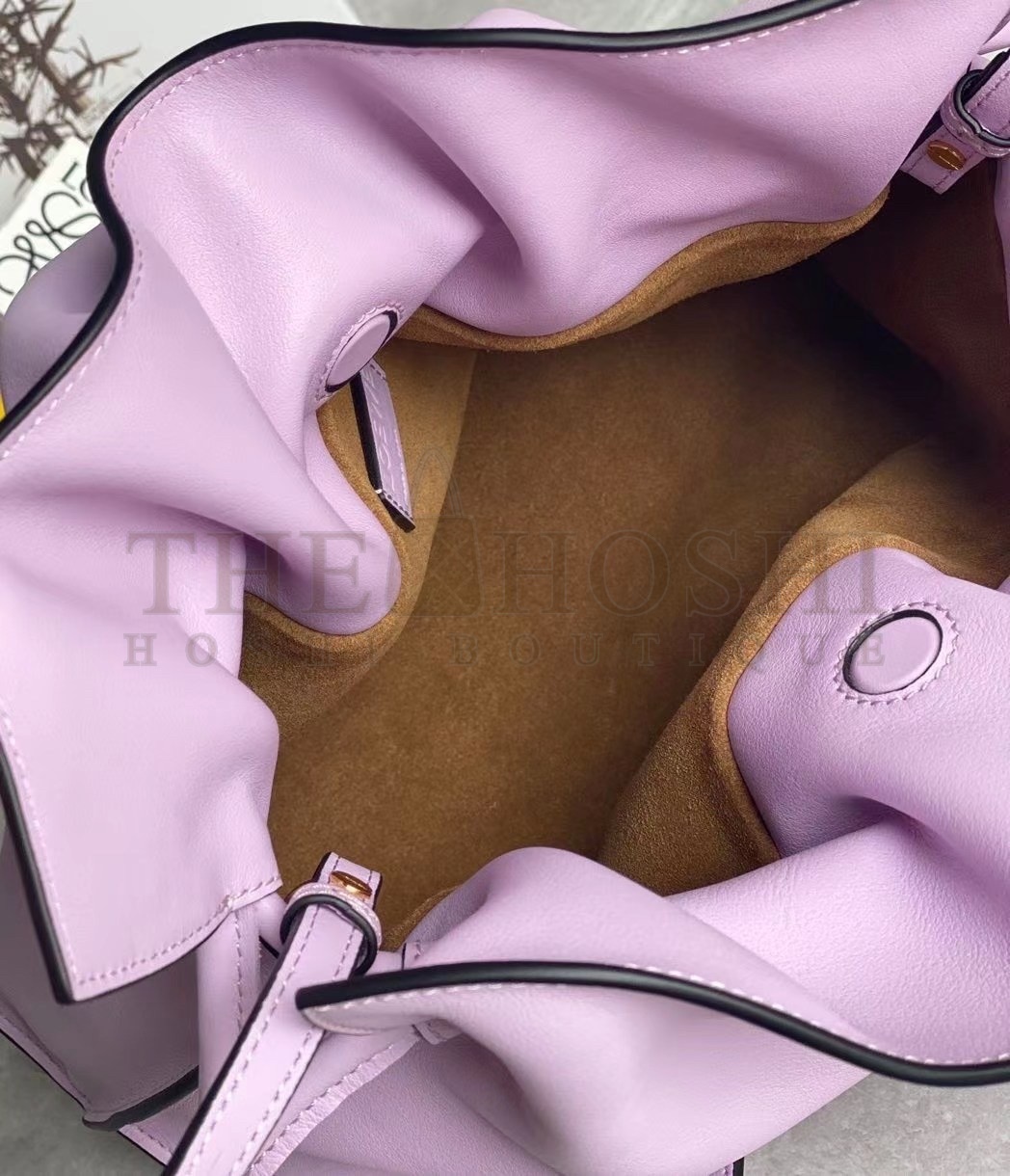 L0ew* Flamenco Clutch In Bloom Orchid Nappa Leather Master Quality