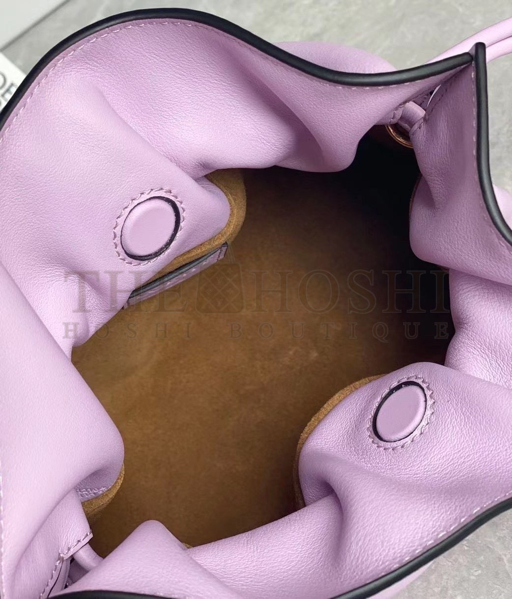 L0ew* Flamenco Mini Clutch In Bloom Orchid Nappa Leather Master Quality