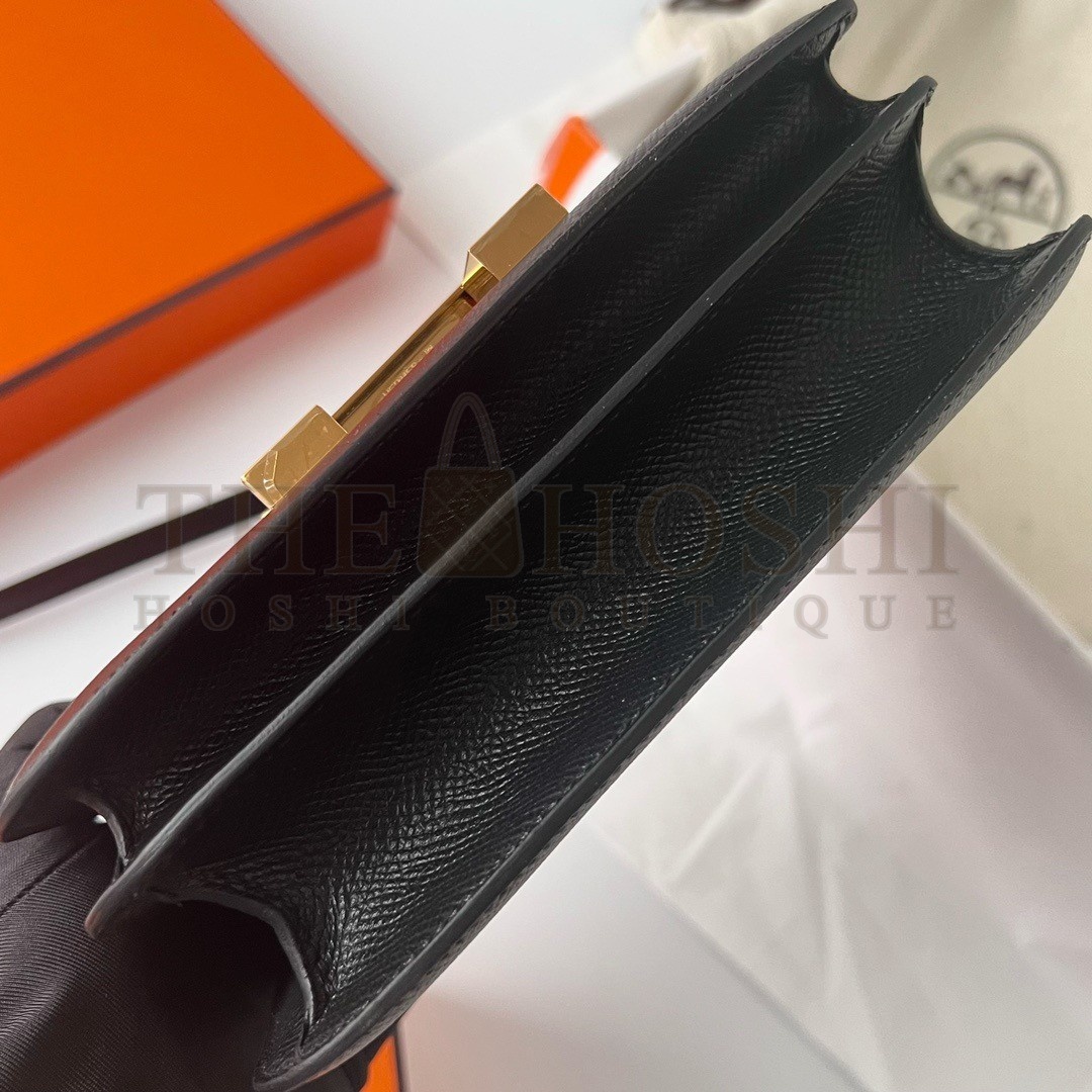 H**me5 Constance 1-18 Mirror Bag In Black Epsom Calfskin Master Quality