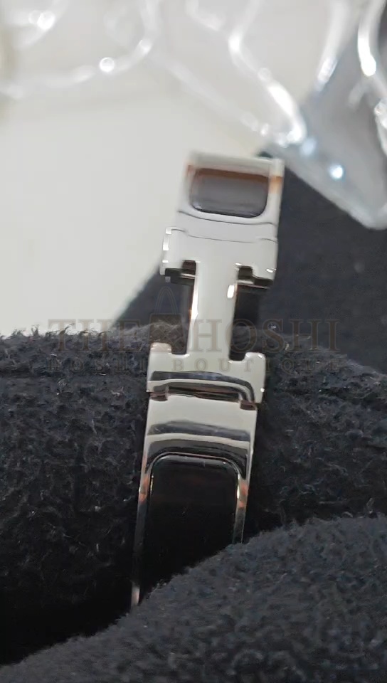 H**me5 Fake Bracelet, Clic H bracelet Dupe, Black Enamel, Three Color Master Quality