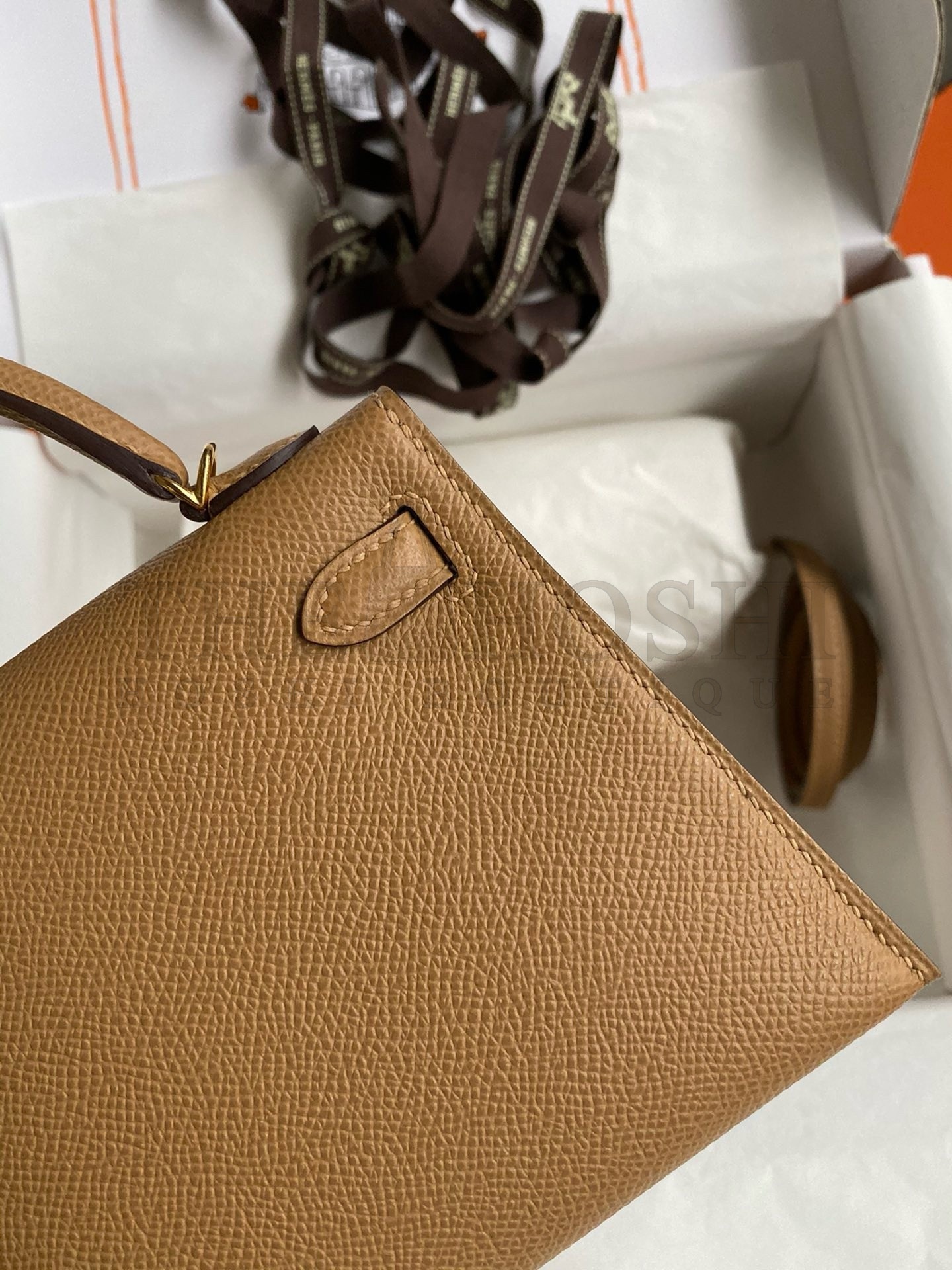 H**me5 Kelly Mini II Sellier Handmade Bag In Chai Epsom Calfskin Master Quality