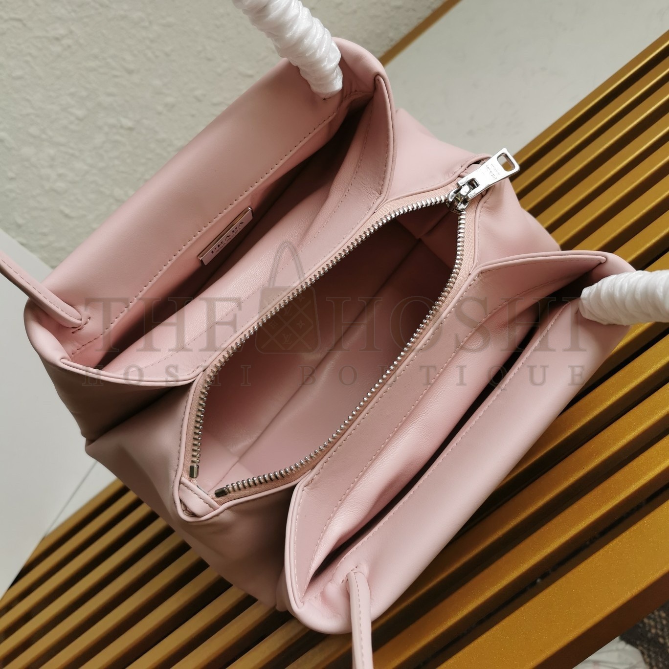 Pra*a S*pernova Small Shoulder Bag In Pink Leather Master Quality