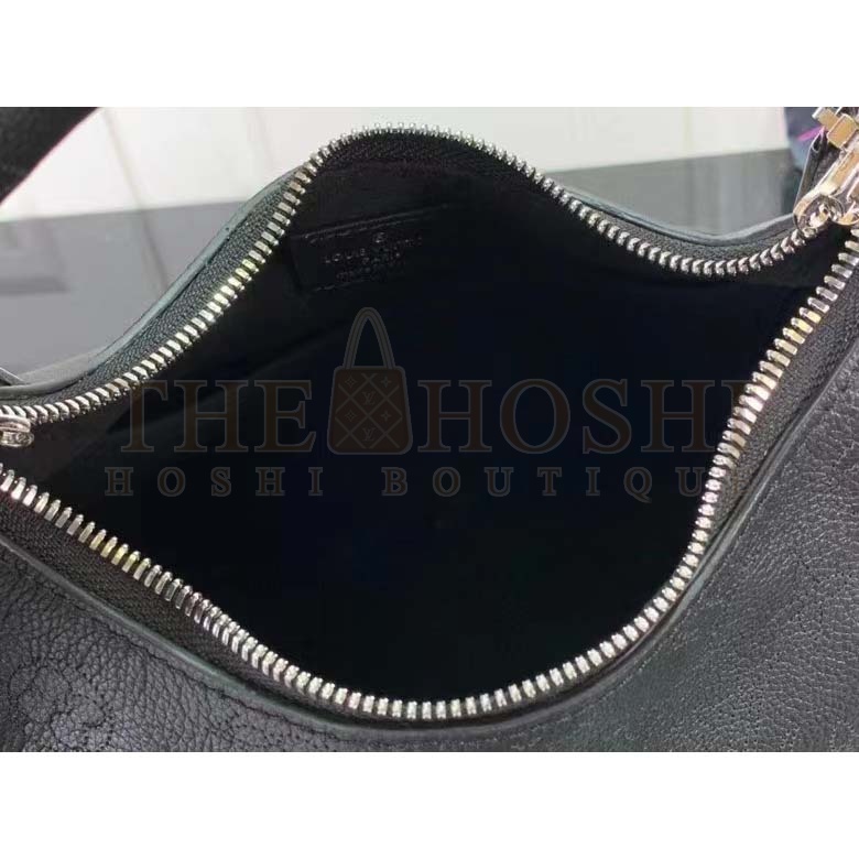 L0vis Vvtt0n LV Women Why Knot PM Handbag Black Perforated Mahina Calf Leather Master Quality