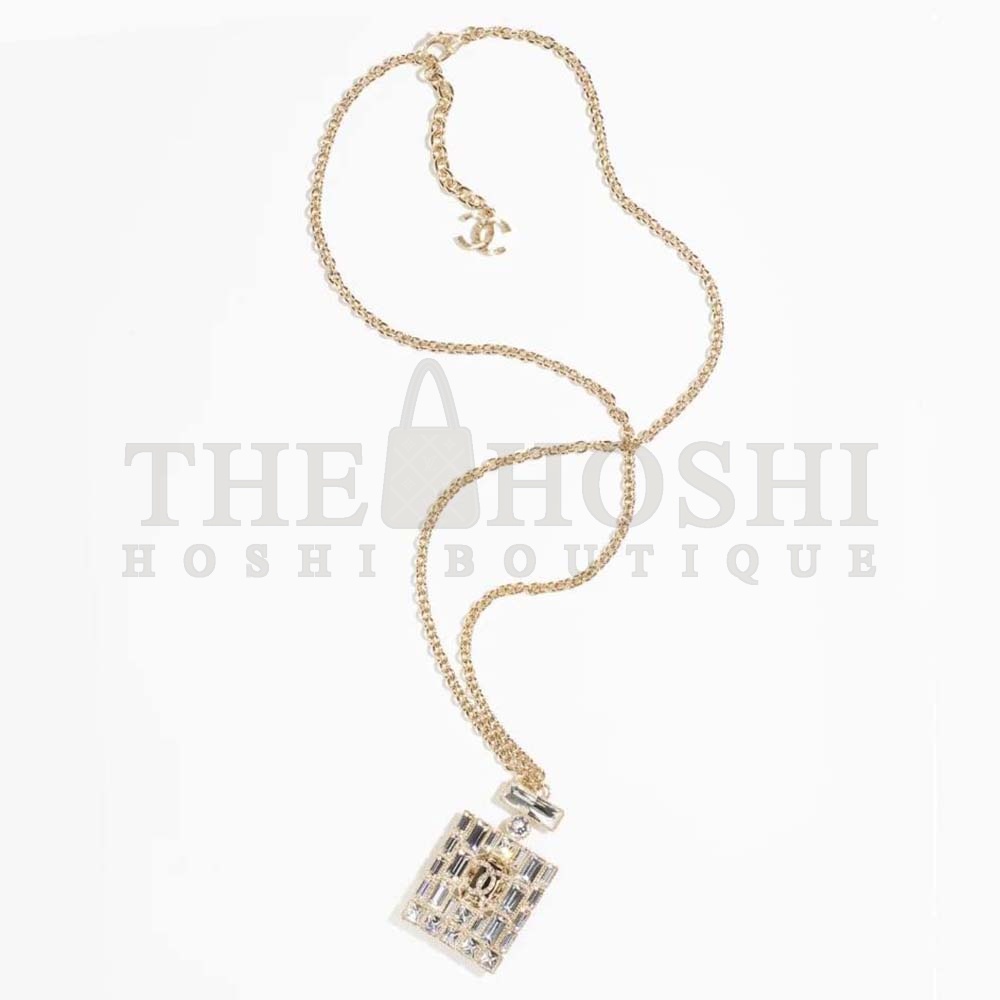 Ch**el Women Long Pendant Necklace in Metal and Strass Master Quality