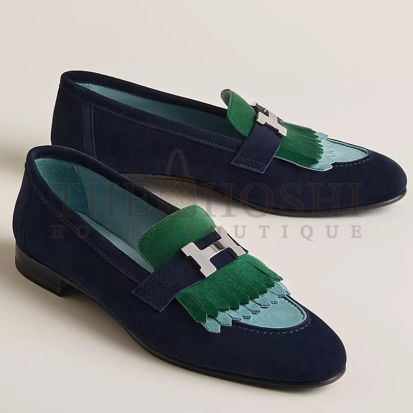 H**me5 Women's Royal Loafers in Multicolor Suede Leather Master Quality