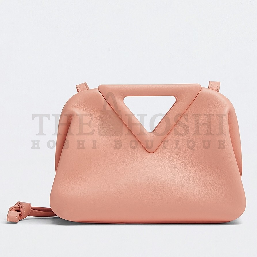 B0tt*ga Ven*ta Small Point Top Handle Bag In Peachy Leather Master Quality