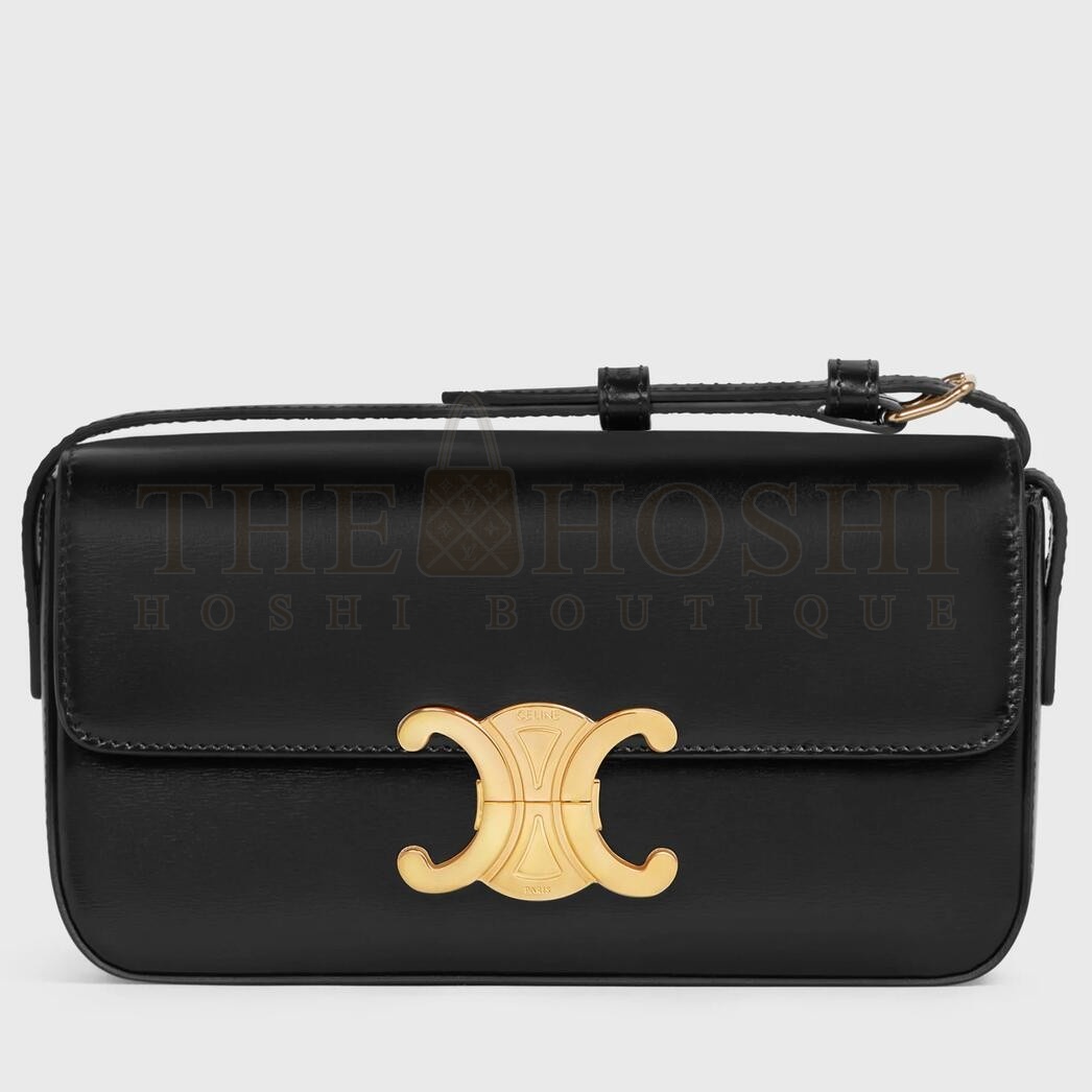 Ce1i*e Claude Shoulder Bag in Black Calfskin Master Quality