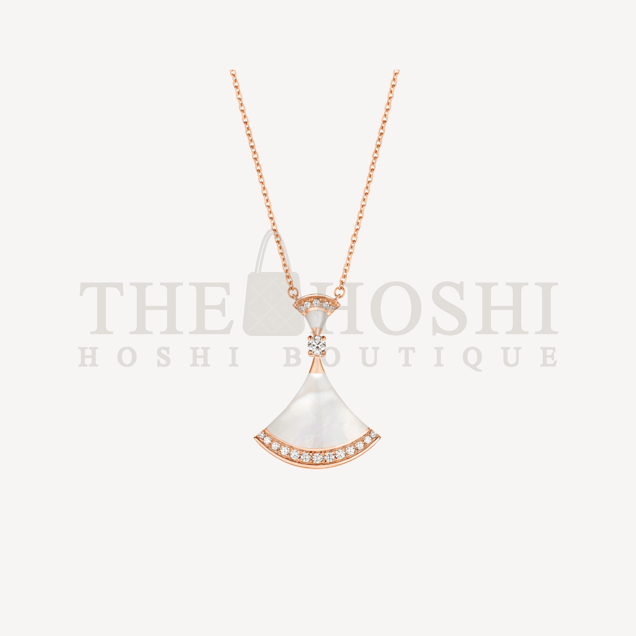 Bv1g*ai DIVAS' DREAM NECKLACE, White Mother-of-Pearl Master Quality