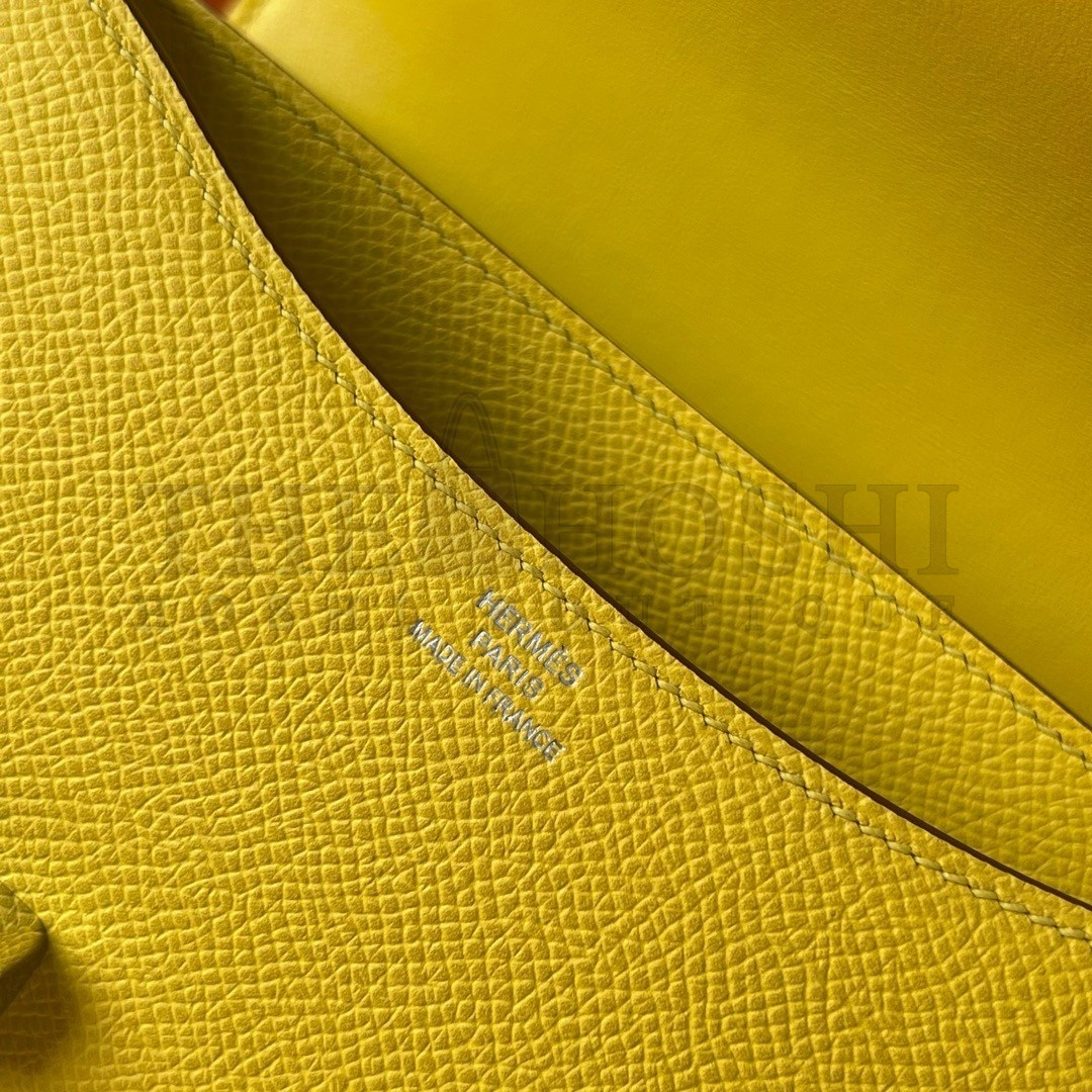 H**me5 Constance 18 Handmade Bag In Jaune de Naples Epsom Calfskin Master Quality