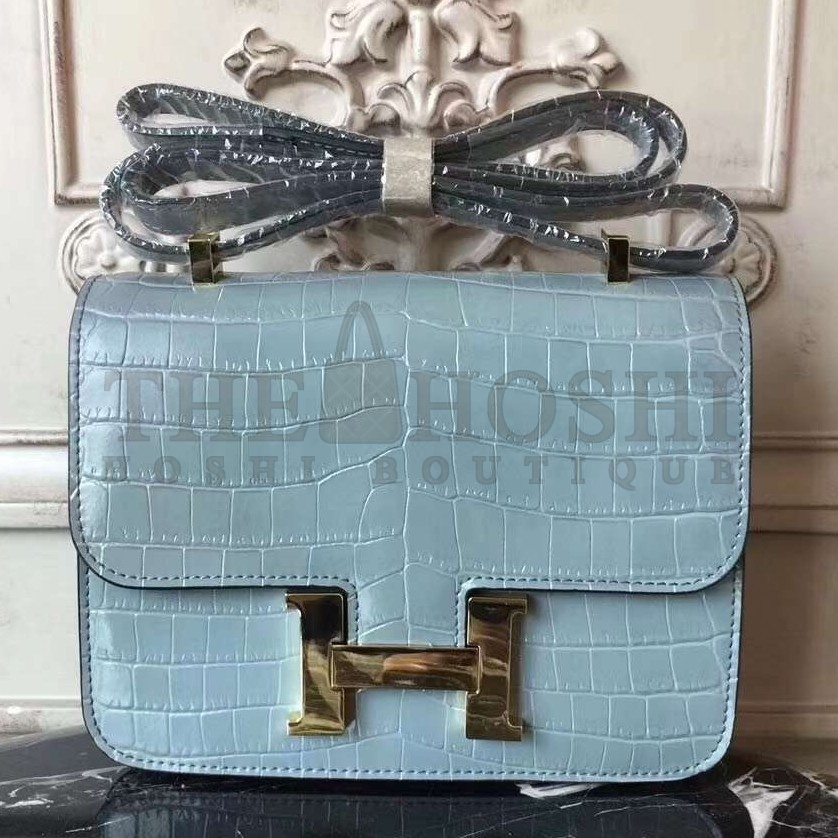 H**me5 Blue Lin Constance MM 24cm Crocodile Bag Master Quality