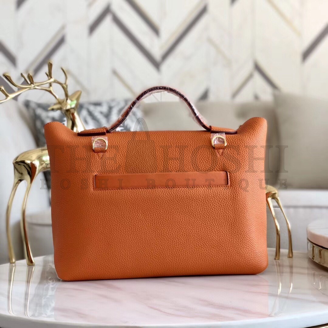 H**me5 24/24 29 Bag In Orange Clemence Calfskin Master Quality