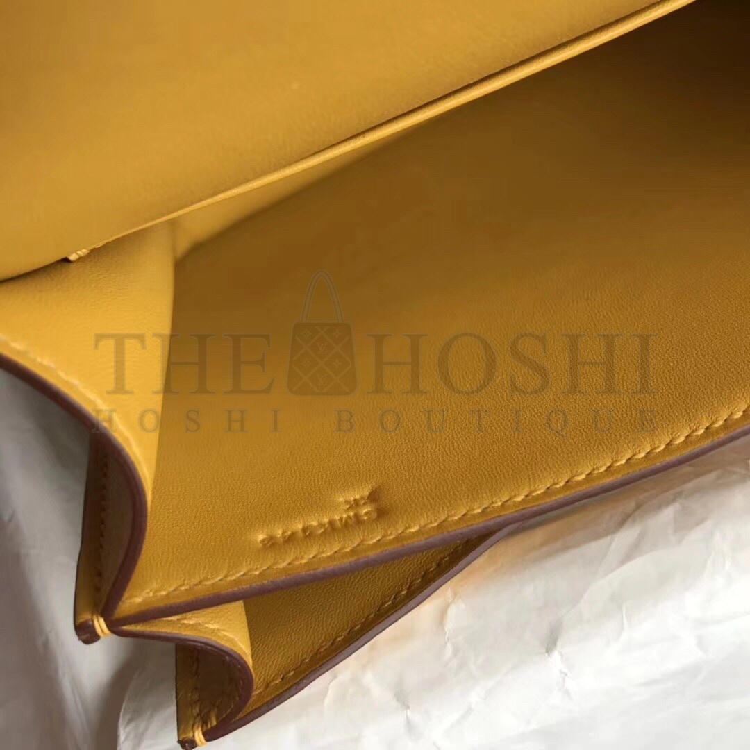 H**me5 Epsom Constance 24cm Jaune Handmade Bag Master Quality