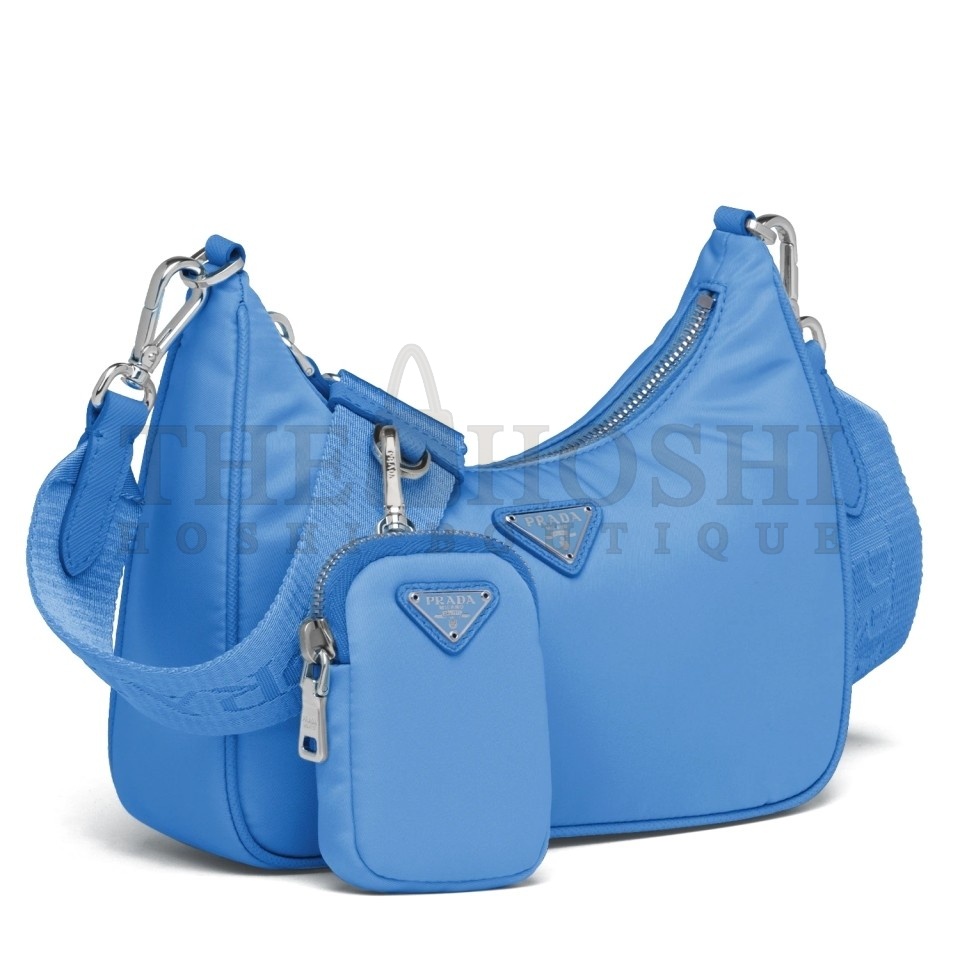 Pra*a Periwinkle Blue Nylon Re-Edition 2005 Shoulder Bag Master Quality