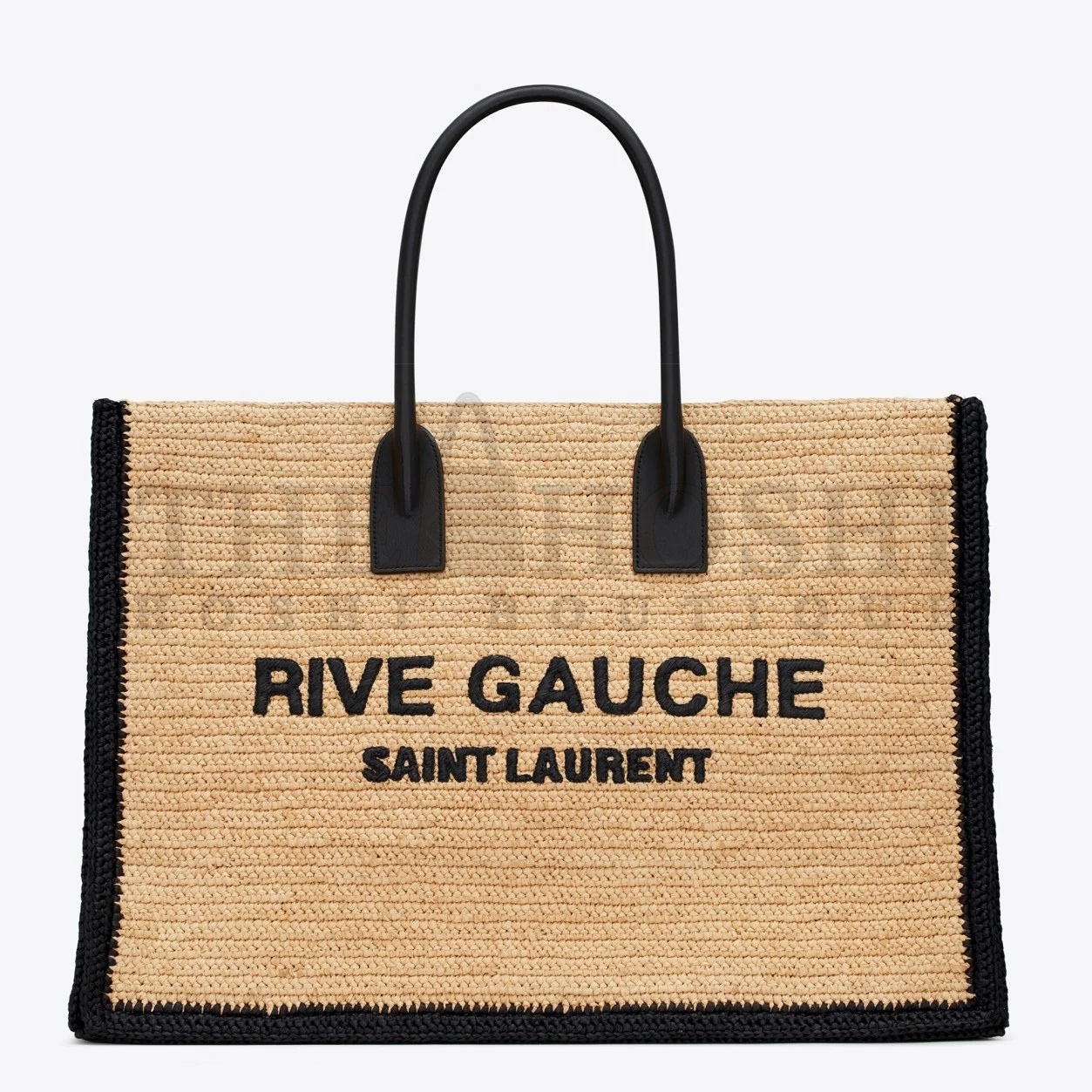 Sa1nt Lau*nt Rive Gauche Tote Bag in Beige Raffia and Leather Master Quality