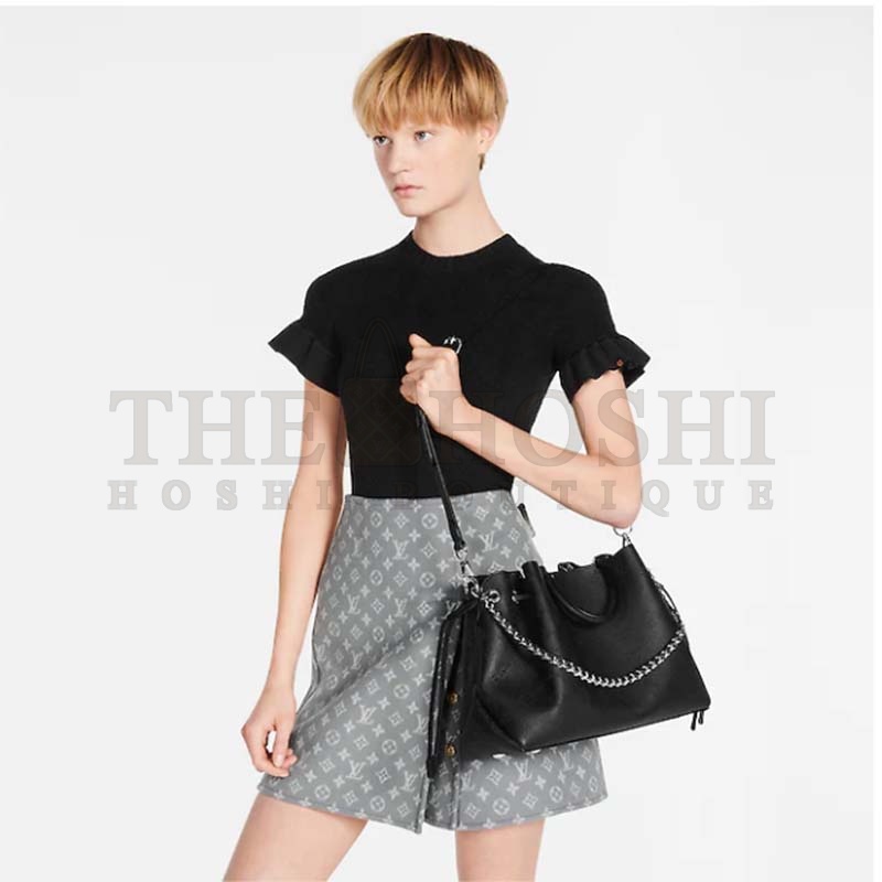 L0vis Vvtt0n LV Women Bella Tote Black Mahina Perforated Calfskin Calf Master Quality