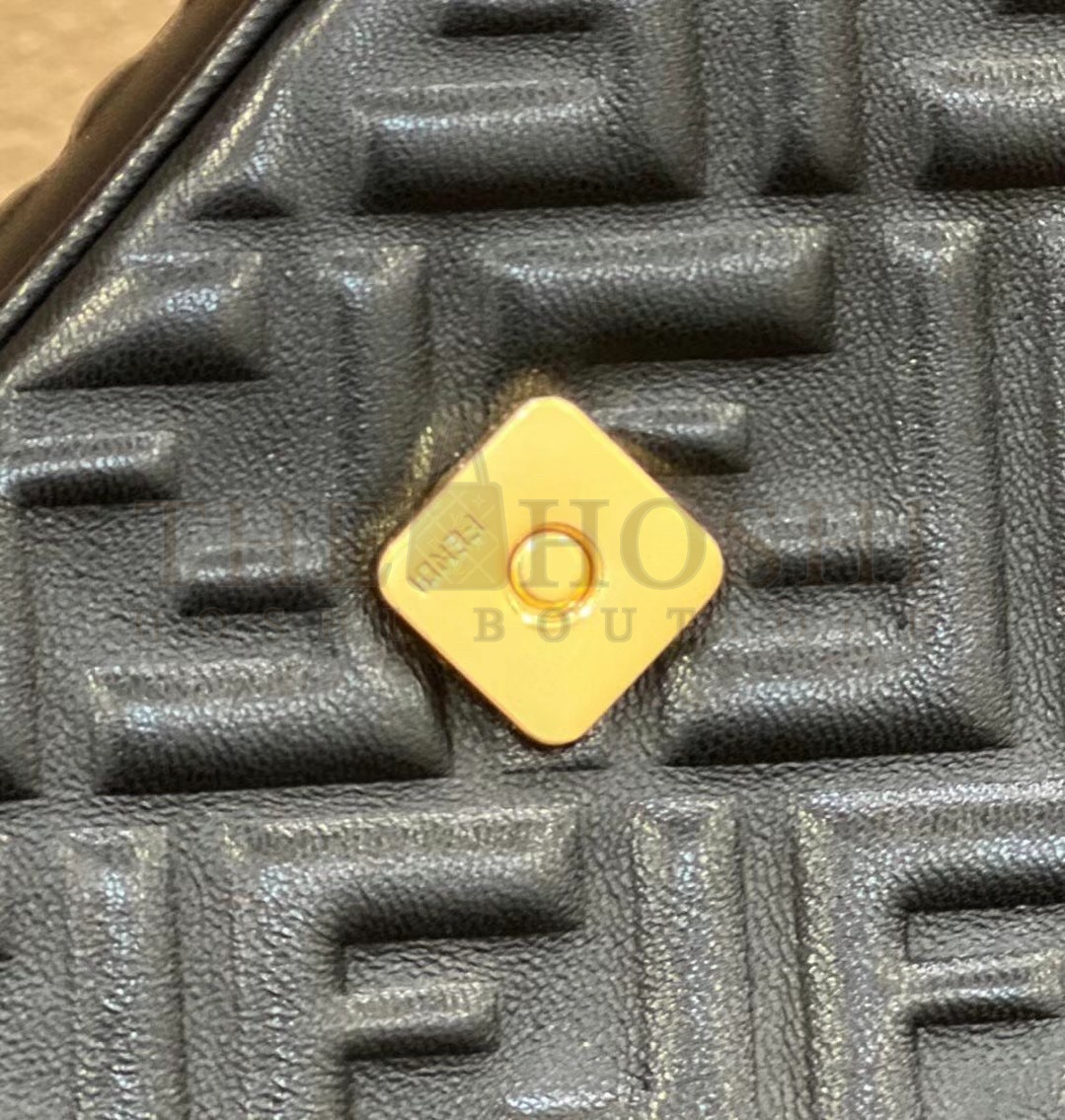 F**di Baguette Chain Midi Bag In Black Nappa Leather Master Quality