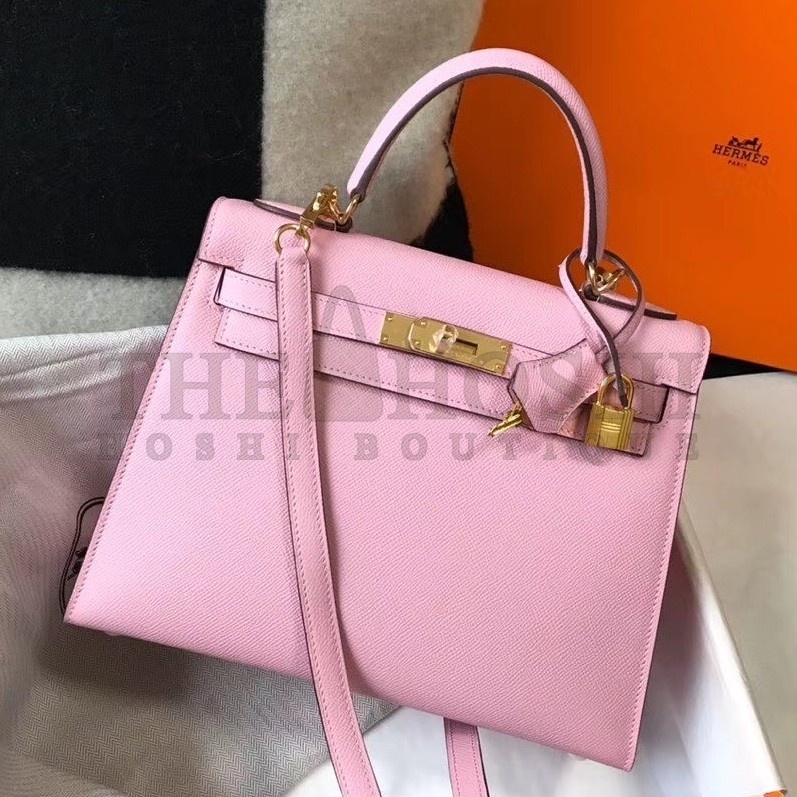 H**me5 Pink Epsom Kelly 32cm Sellier Bag Master Quality