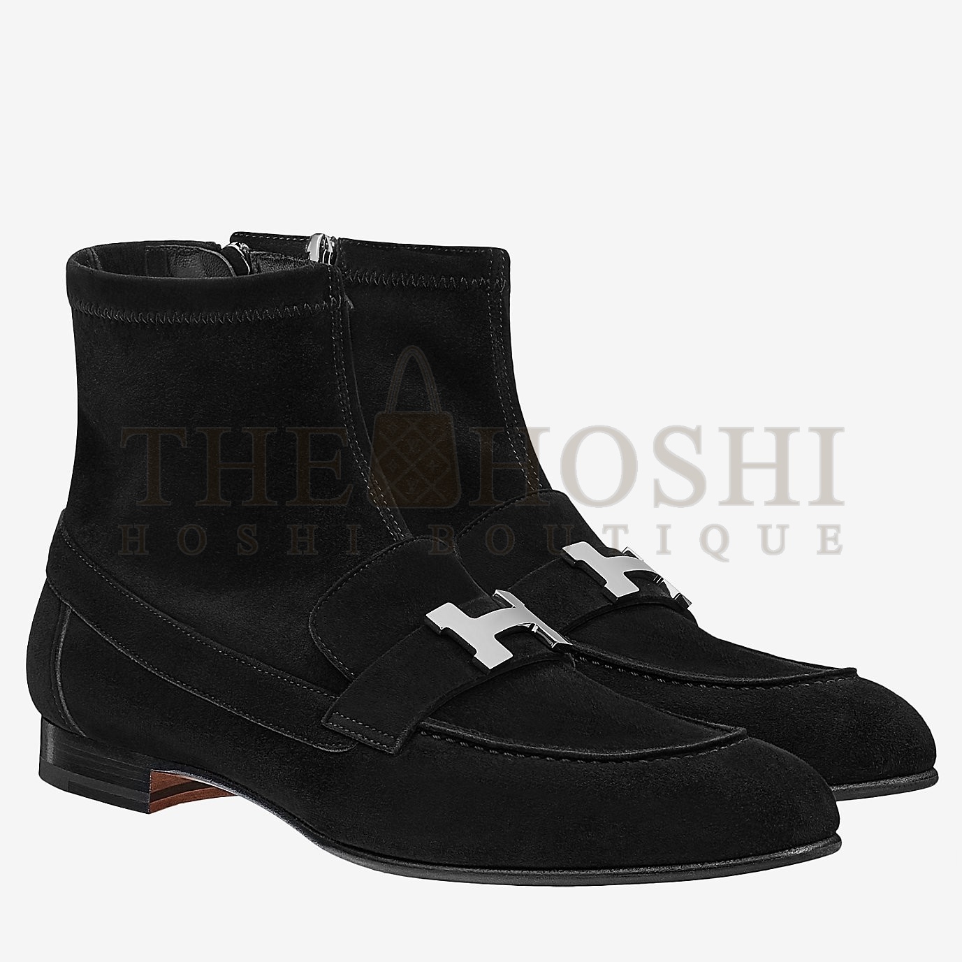 H**me5 Black Suede Saint Honore Ankle Boots Master Quality