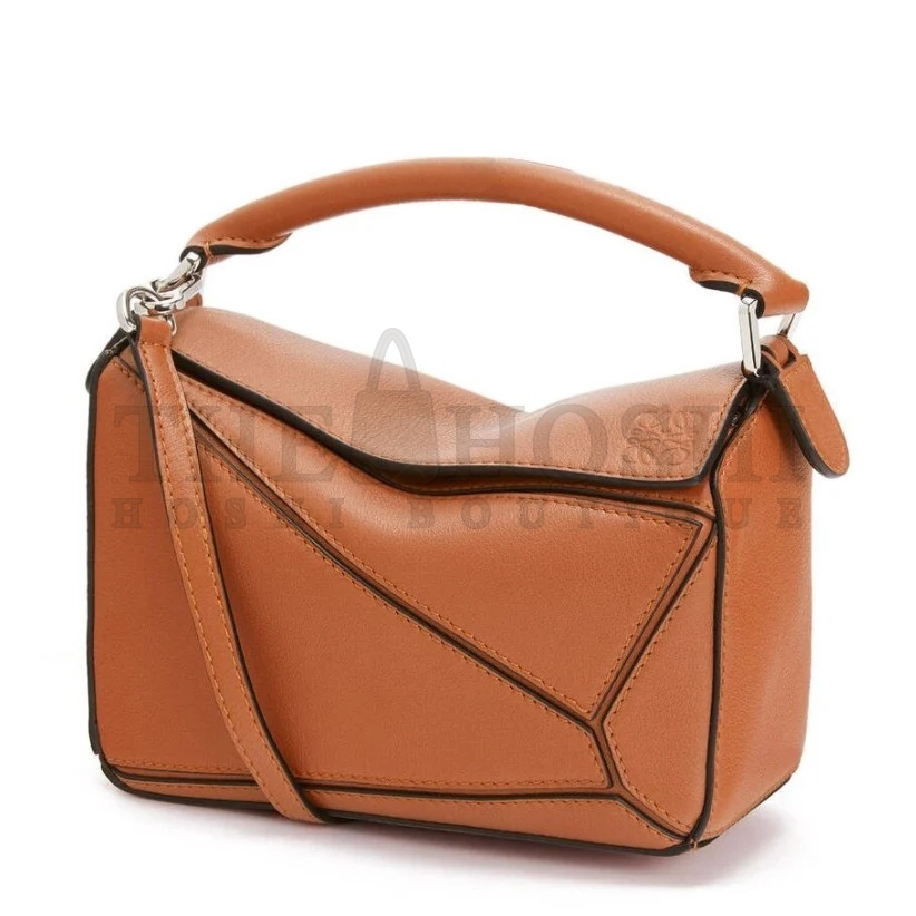 L0ew* Puzzle Mini Bag In Caramel Calfskin Master Quality