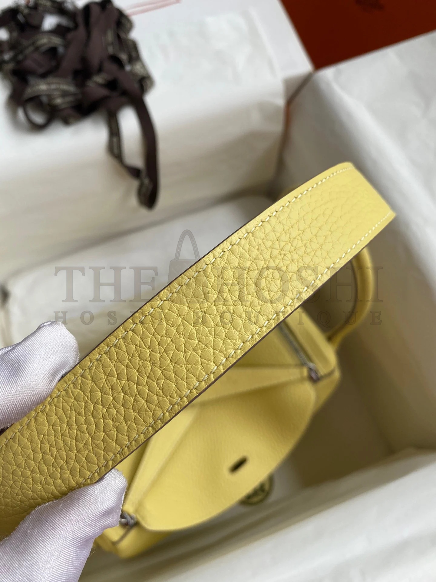H**me5 Lindy 26 Handmade Bag In Jaune Poussin Clemence Leather Master Quality
