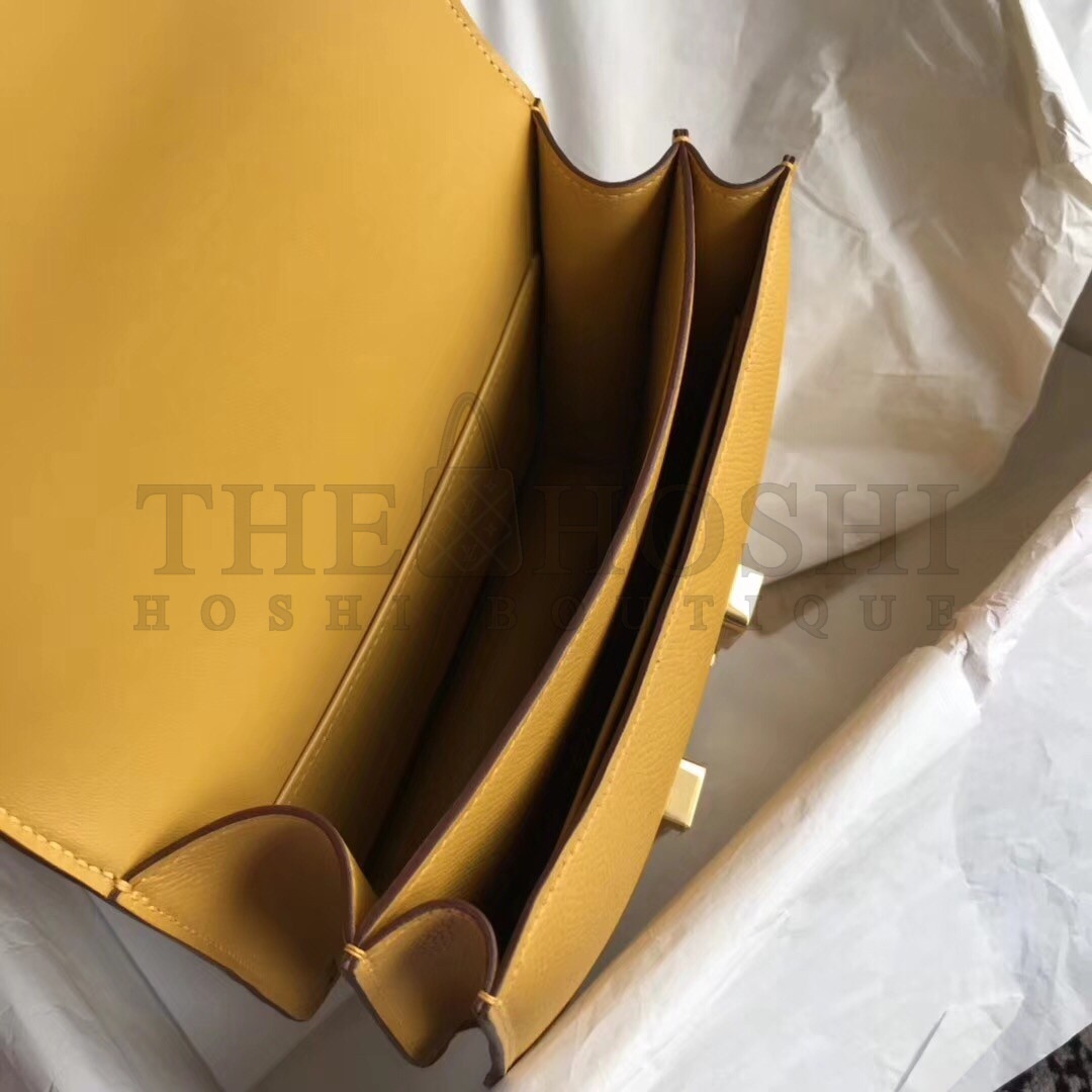 H**me5 Mini Constance 18cm Jaune Epsom Bag Master Quality
