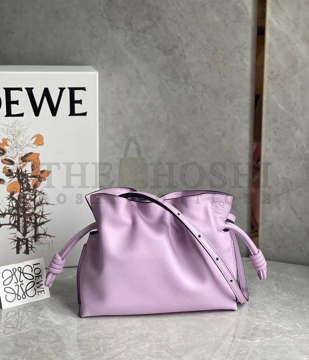 L0ew* Flamenco Mini Clutch In Bloom Orchid Nappa Leather Master Quality