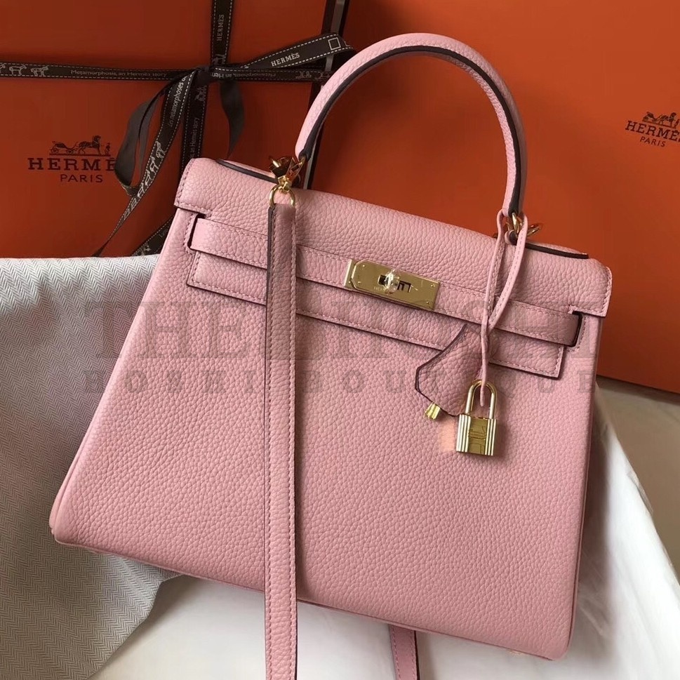 H**me5 Pink Clemence Kelly 28cm Bag Master Quality