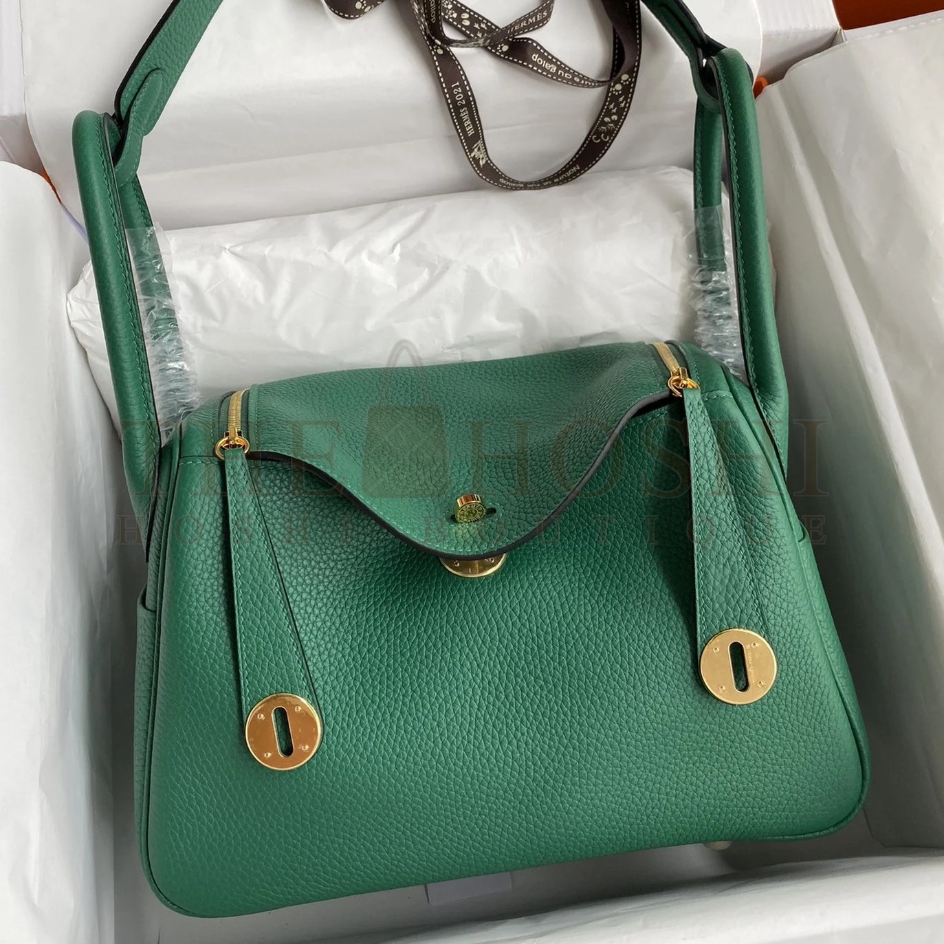 H**me5 Lindy 30 Handmade Bag In Malachite Clemence Leather Master Quality