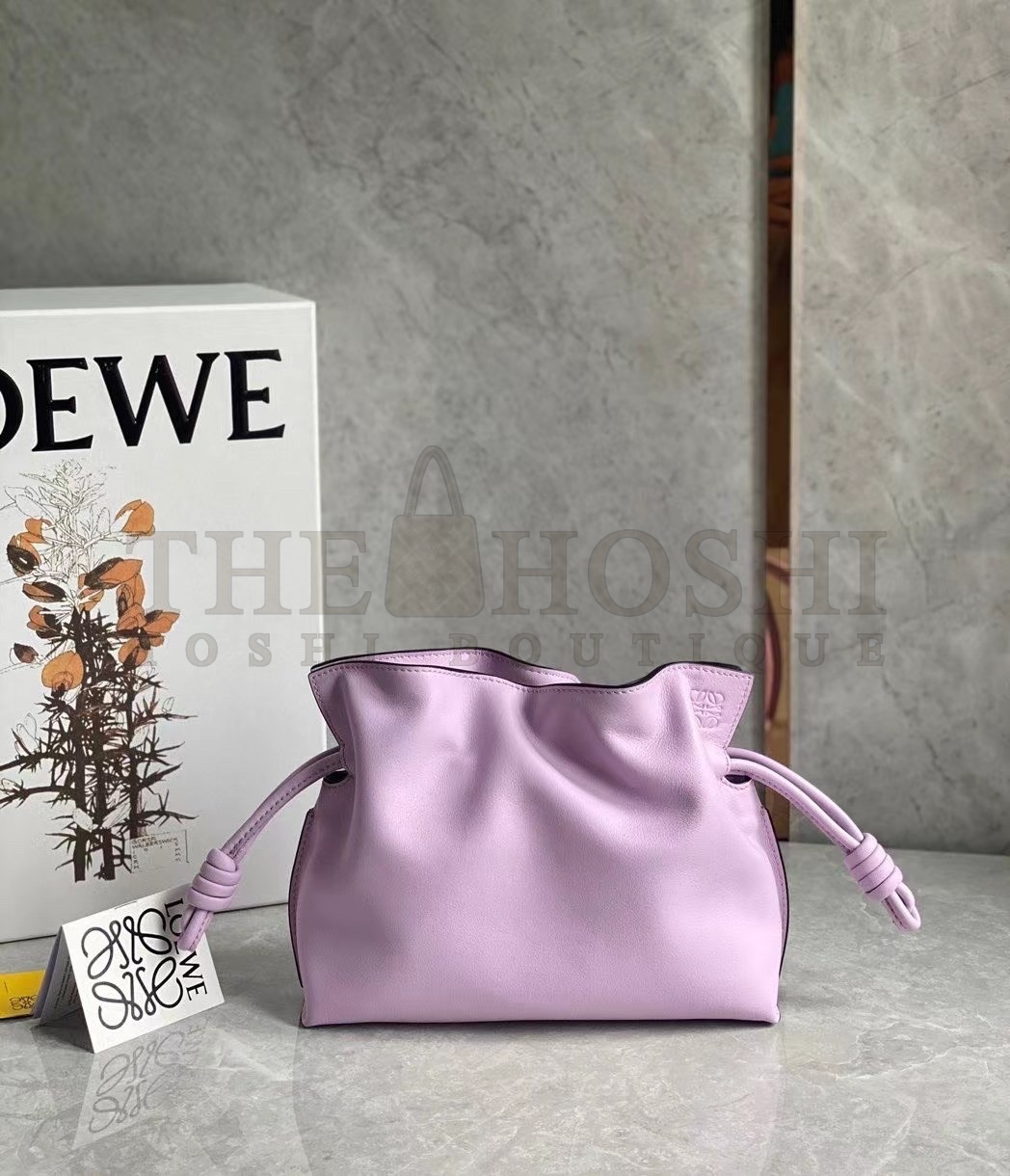 L0ew* Mini Flamenco Clutch Bag In Bloom Orchid Calfskin Master Quality