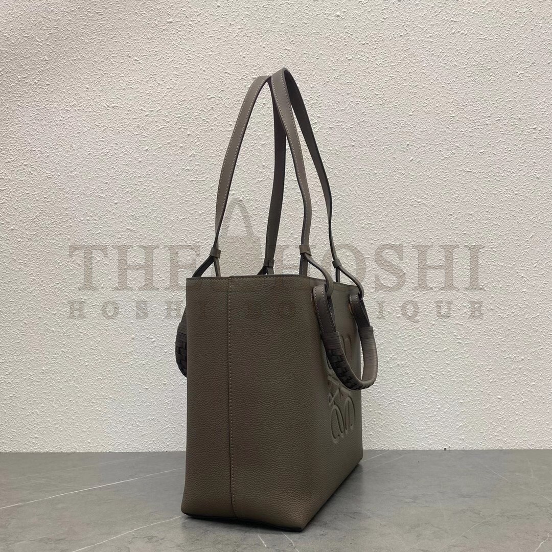 L0ew* Small Anagram Tote In Taupe Grained Calfskin Master Quality