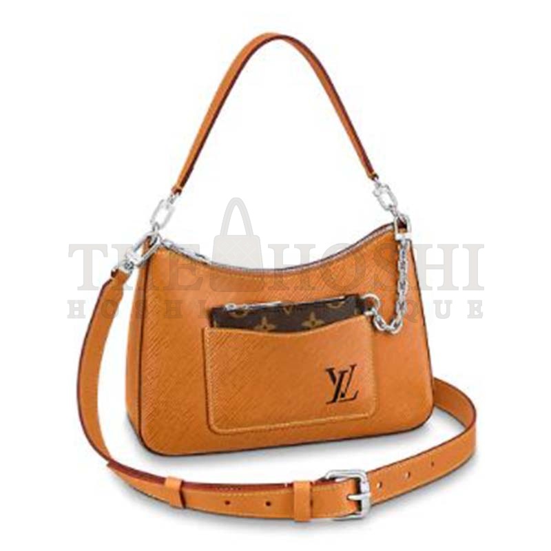 L0vis Vvtt0n LV Women Marelle Handbag Honey Gold Epi Grained Cowhide Leather Canvas Master Quality