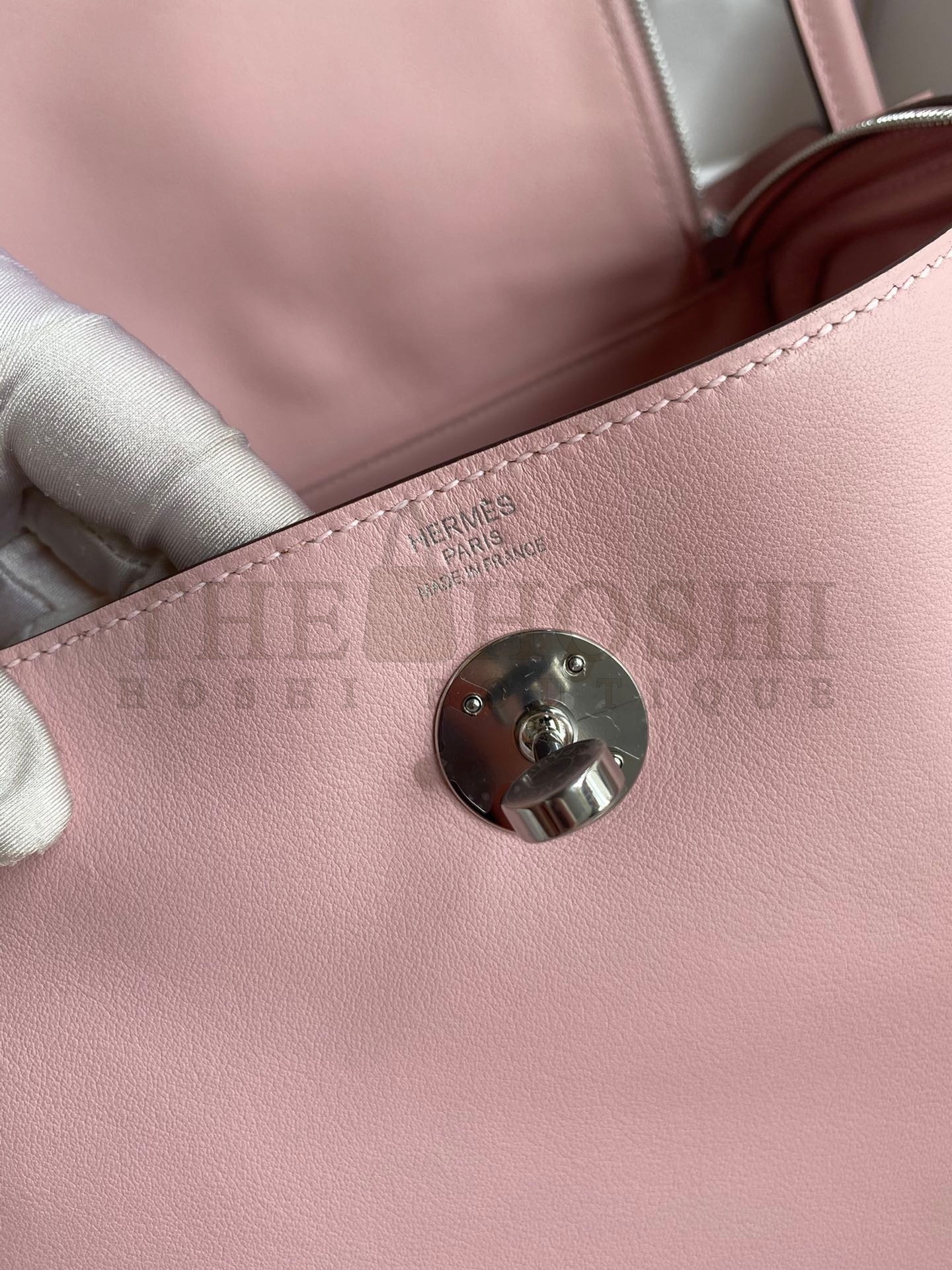 H**me5 Lindy 26 Handmade Bag In Rose Sakura Swift Calfskin Master Quality