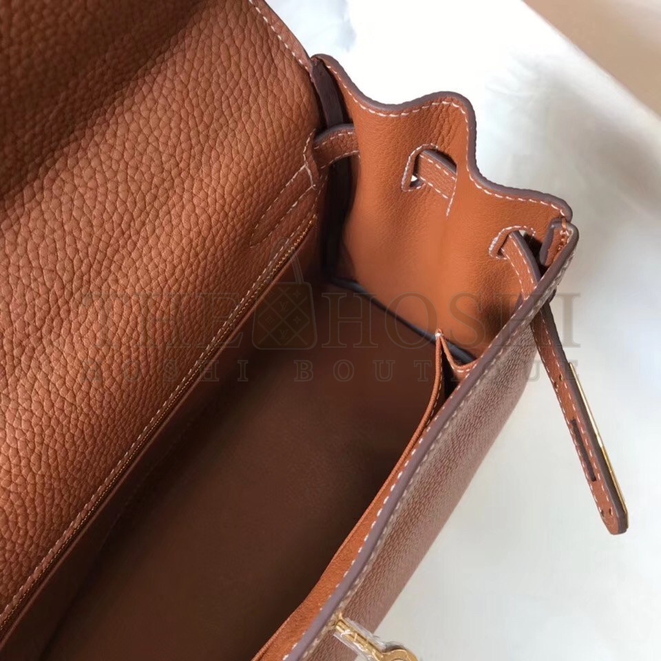 H**me5 Brown Clemence Kelly 25cm GHW Bag Master Quality