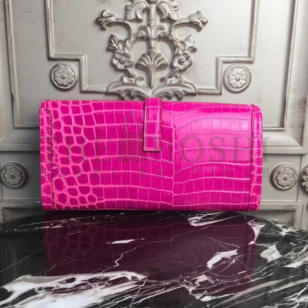 H**me5 Jige Elan 29 Clutch In Rose Red Crocodile Leather Master Quality