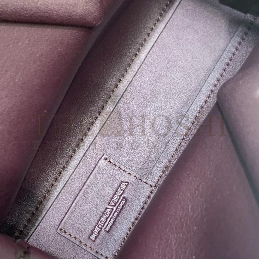 B0tt*ga Ven*ta Small Point Top Handle Bag In Grape Leather Master Quality