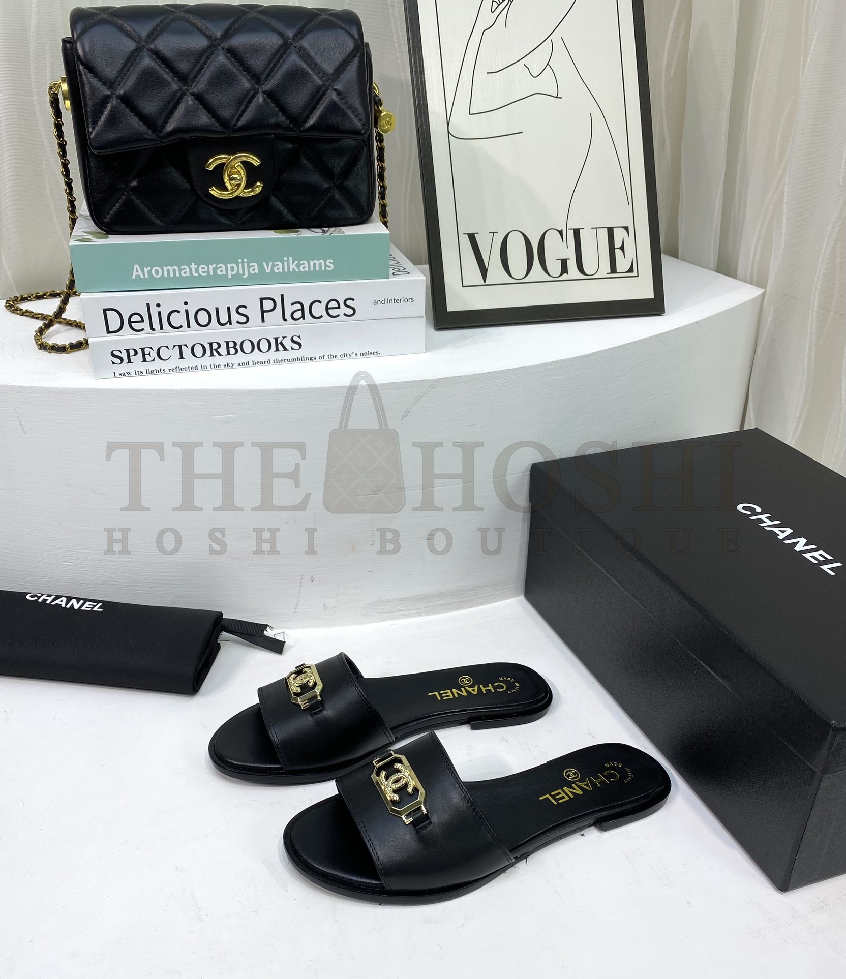 Ch**el Classic CC Logo Slide Sandals Master Quality