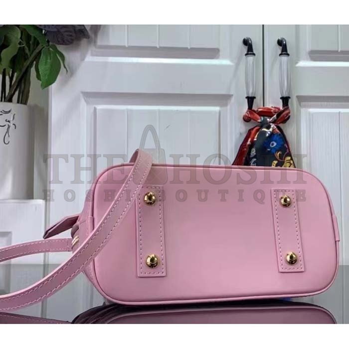 L0vis Vvtt0n LV Women Alma BB Handbag Rosabella Pink Lamb Cowhide Leather Master Quality
