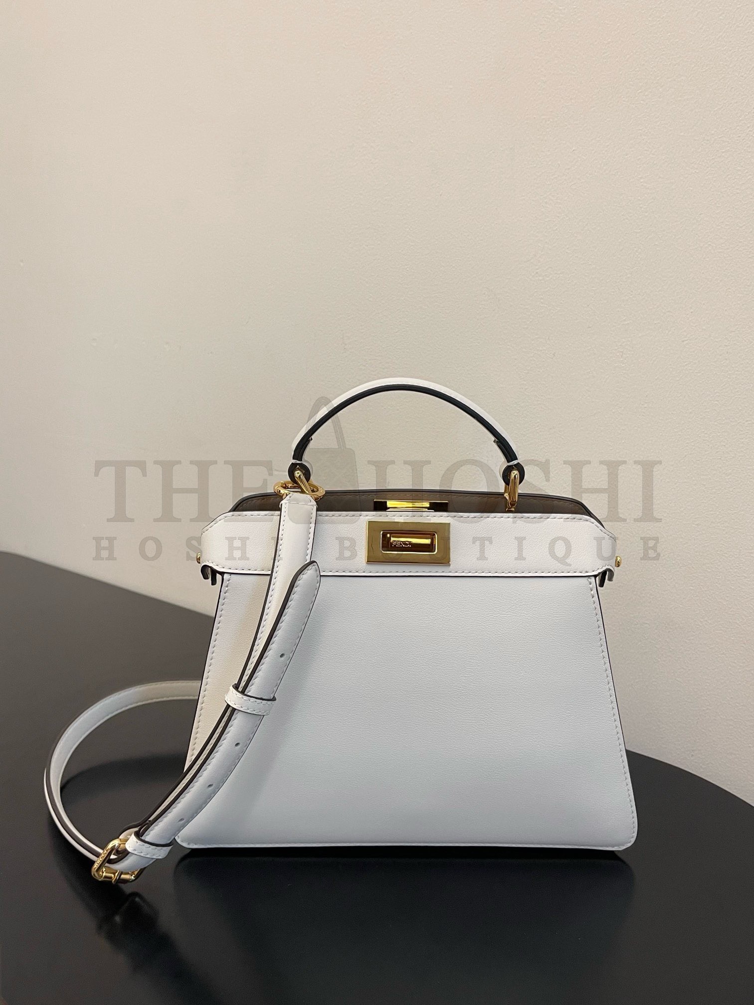 F**di Peekaboo ISeeU Small Bag In White Calfskin Master Quality