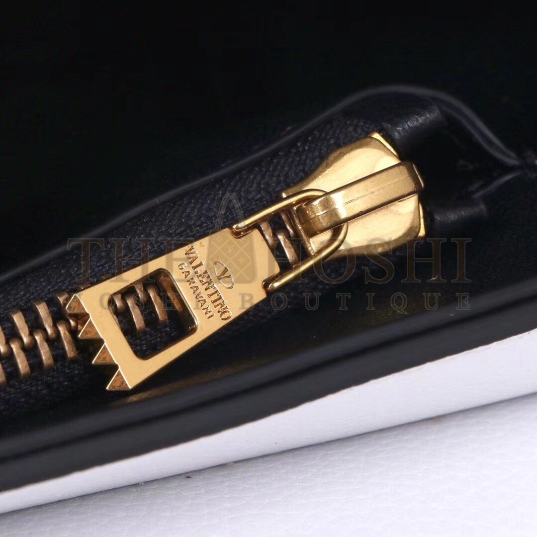 Va1e*ntin0 Medium VRing Chain Bag In White Grainy Calfskin Master Quality