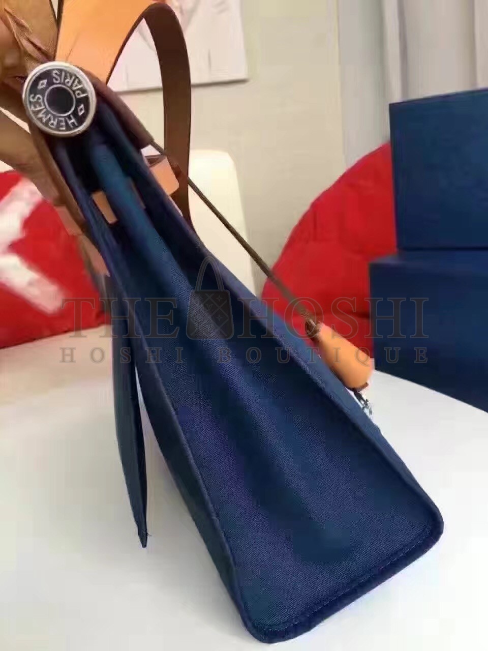 H**me5 Herbag Zip PM 31cm Bag In Sapphire Canvas Master Quality