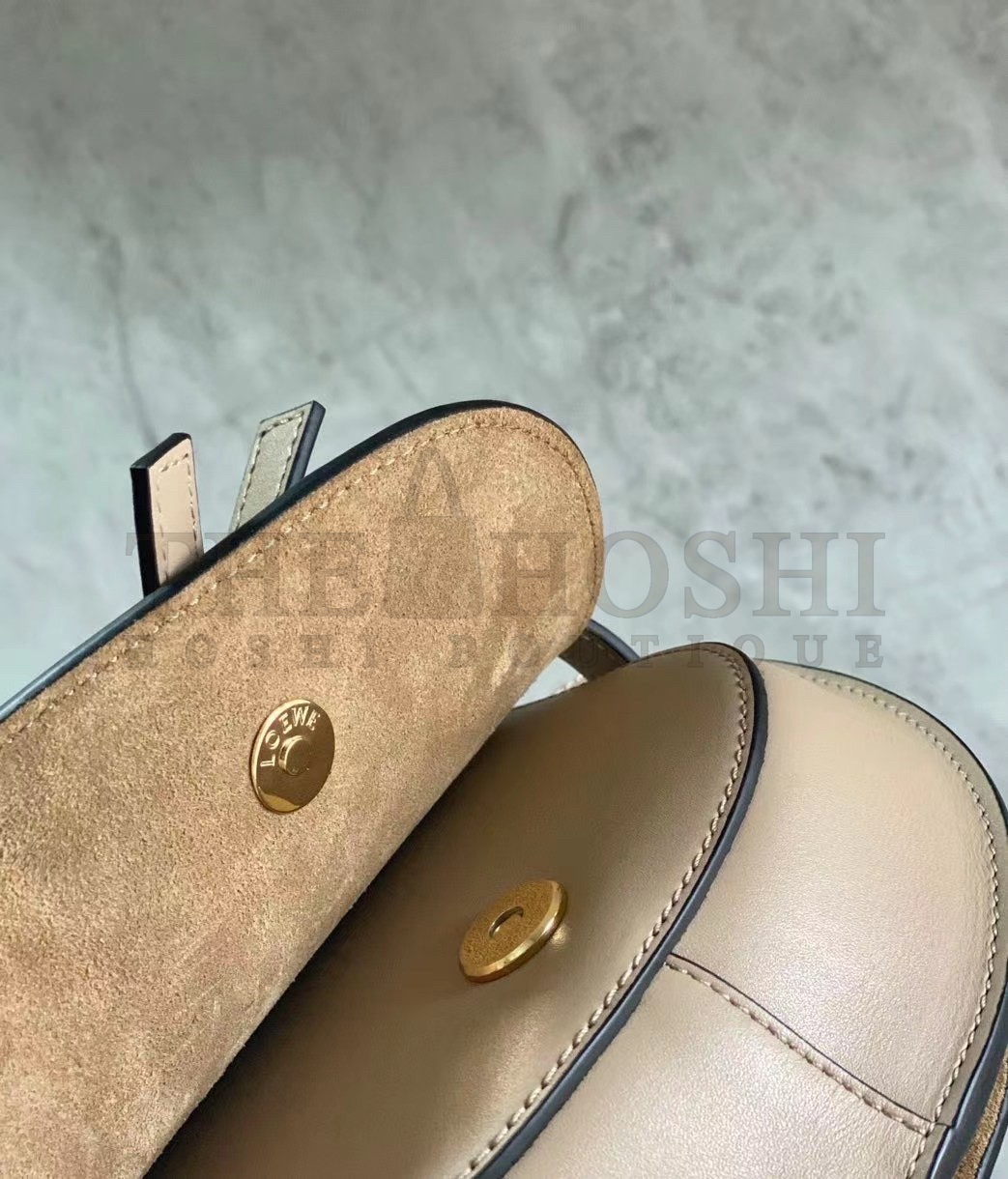 L0ew* Gate Dual Mini Bag In Sand Calfskin Master Quality